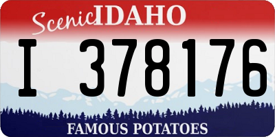 ID license plate I378176