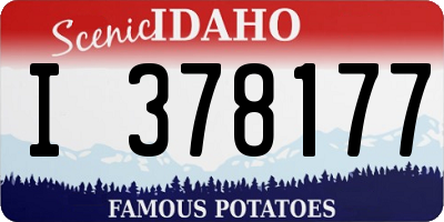 ID license plate I378177