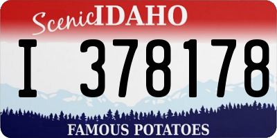 ID license plate I378178