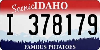 ID license plate I378179