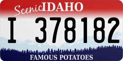 ID license plate I378182