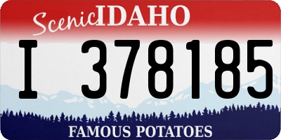 ID license plate I378185