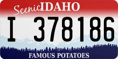 ID license plate I378186