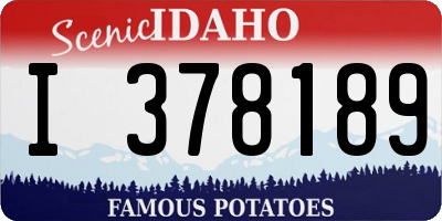 ID license plate I378189