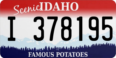 ID license plate I378195