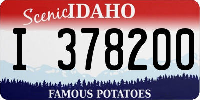 ID license plate I378200