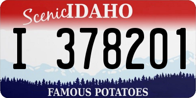 ID license plate I378201