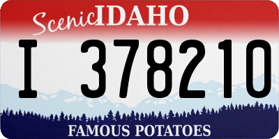 ID license plate I378210