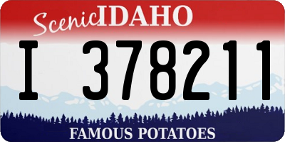 ID license plate I378211