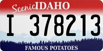 ID license plate I378213