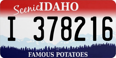 ID license plate I378216