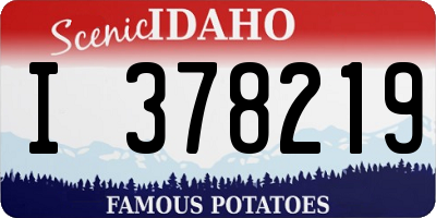 ID license plate I378219