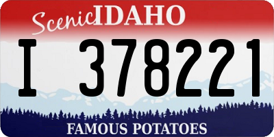 ID license plate I378221