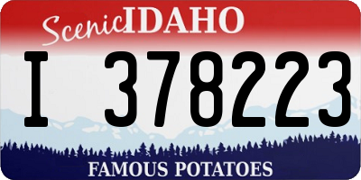 ID license plate I378223