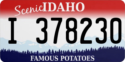 ID license plate I378230