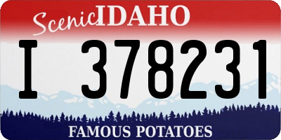 ID license plate I378231