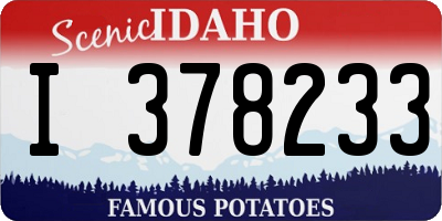 ID license plate I378233