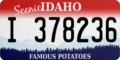 ID license plate I378236