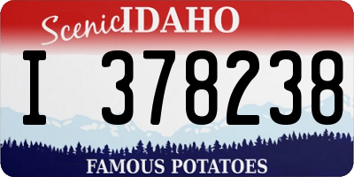 ID license plate I378238