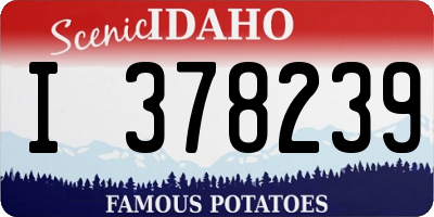 ID license plate I378239