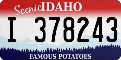 ID license plate I378243