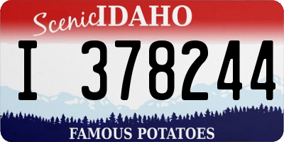 ID license plate I378244