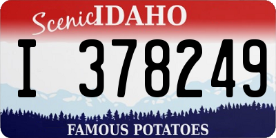 ID license plate I378249