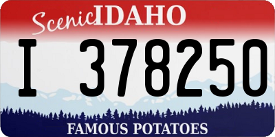 ID license plate I378250