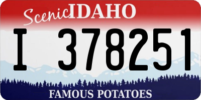 ID license plate I378251