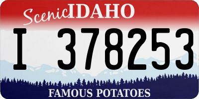ID license plate I378253