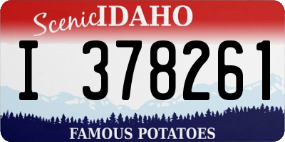 ID license plate I378261