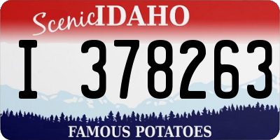 ID license plate I378263