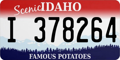 ID license plate I378264