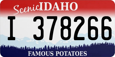 ID license plate I378266
