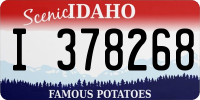 ID license plate I378268
