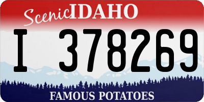ID license plate I378269