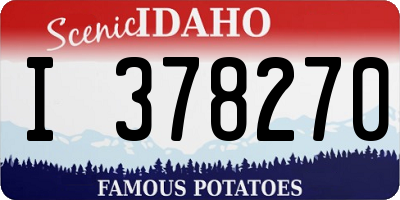 ID license plate I378270