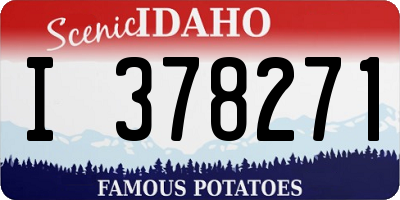 ID license plate I378271
