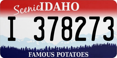ID license plate I378273