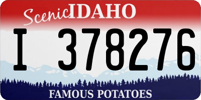 ID license plate I378276
