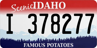 ID license plate I378277
