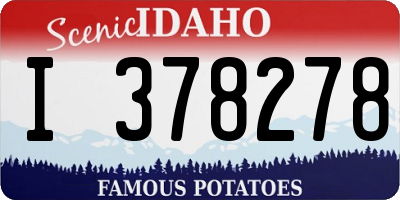 ID license plate I378278