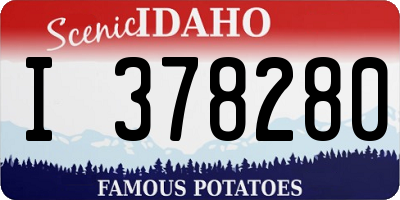 ID license plate I378280