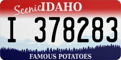 ID license plate I378283