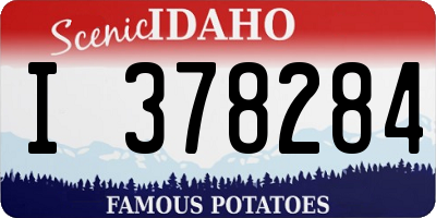 ID license plate I378284