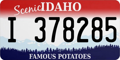 ID license plate I378285