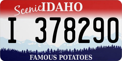 ID license plate I378290