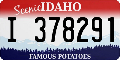ID license plate I378291