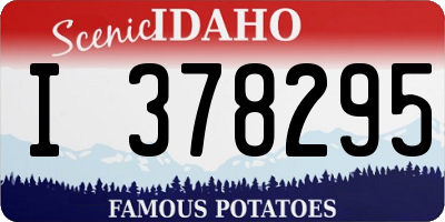 ID license plate I378295