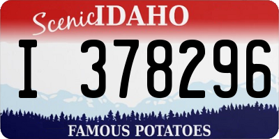 ID license plate I378296